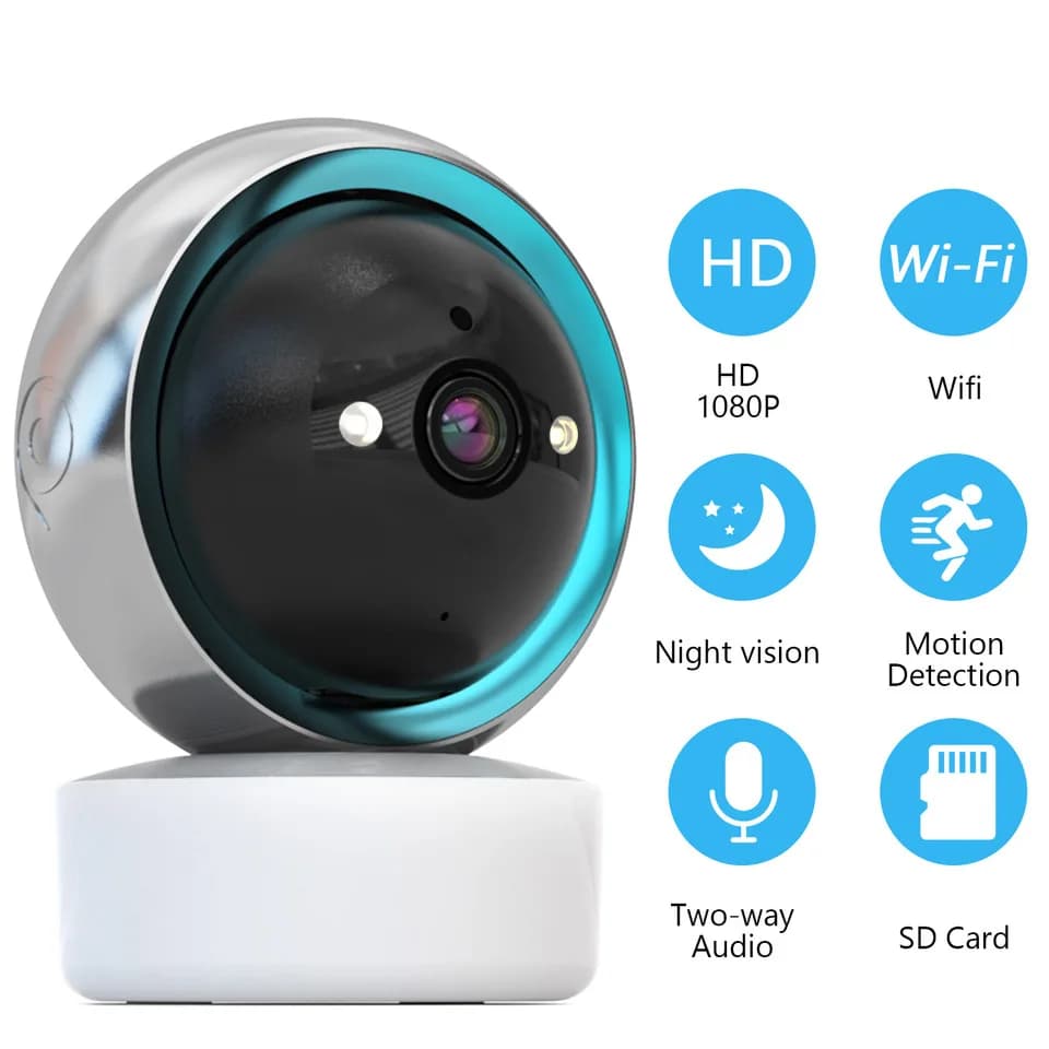 2MP 1080P Tuya APP Telecamera dome IP PTZ wireless a colori AI Rilevazione umanoide Sicurezza domestica CCTV Baby Monitor