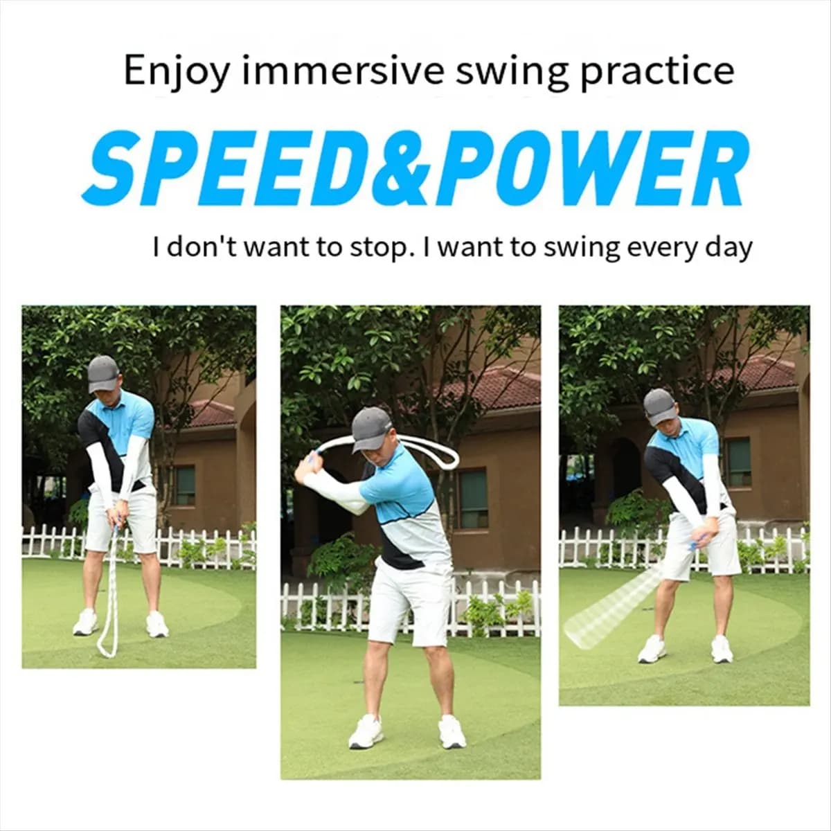 ONGE Golf Swing Trainer Aiuto Portatile Tempo Palla Strumento di Pratica Golf Club Swing Pratica Corda Correttore di Postura per Principianti