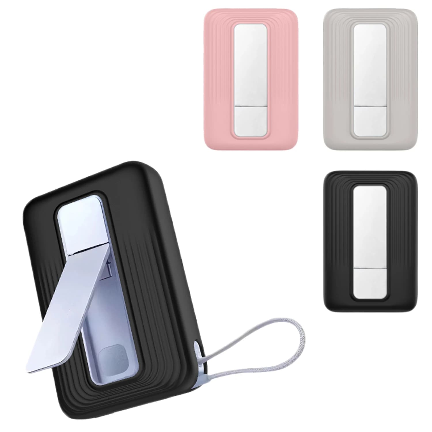 Custodia in silicone per Anker Zolo A1116 con cavo integrato, power bank antiurto, antigraffio, antipolvere, portatile