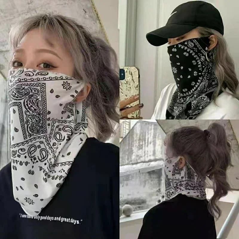 UV Protective Mask Extiva Style Punk Hip Hop, Face Covers and Neck, Earring Scarf, for Men and Women, for Open Cycling