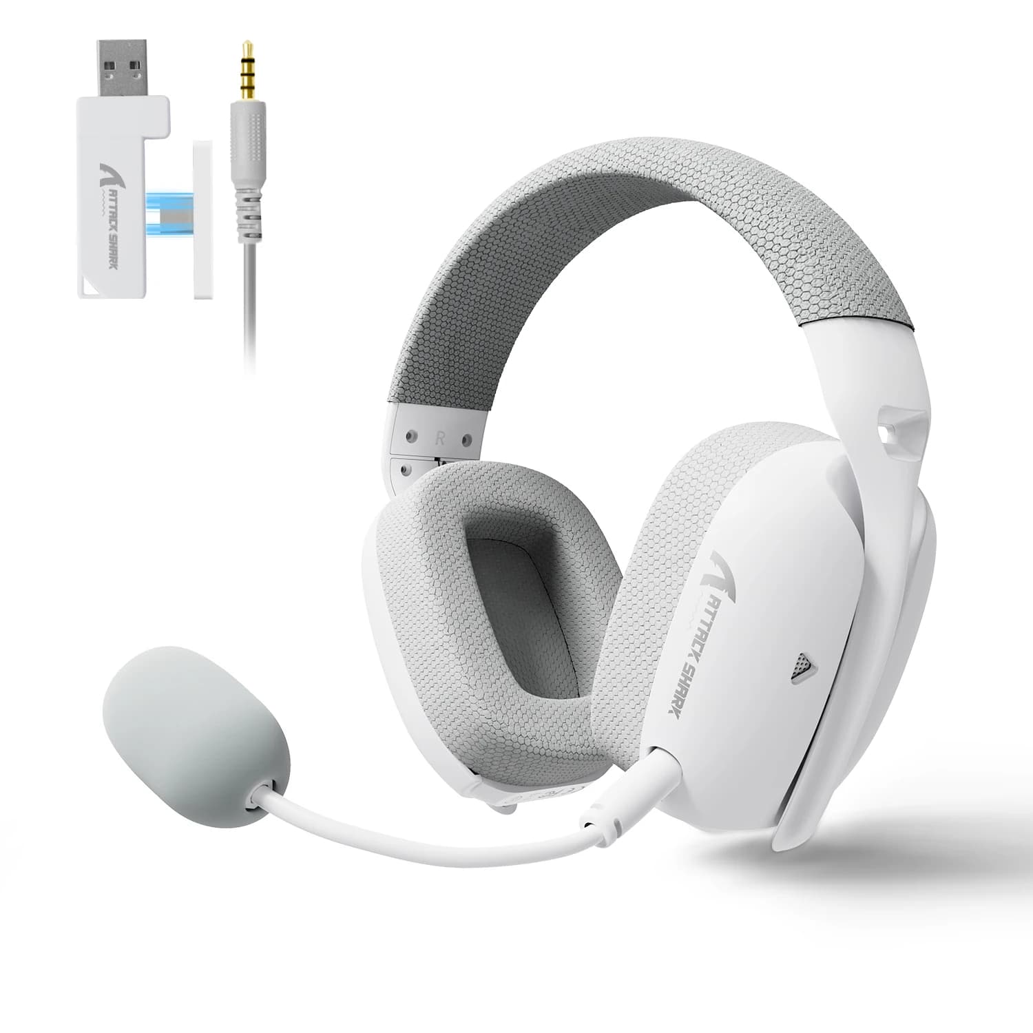 ATTACK SHARK L80PRO Cuffie da Gaming Wireless 2.4G Bluetooth Cablate 203g Ultra-Leggere Doppio Microfono Driver da 40mm Bassa Latenza