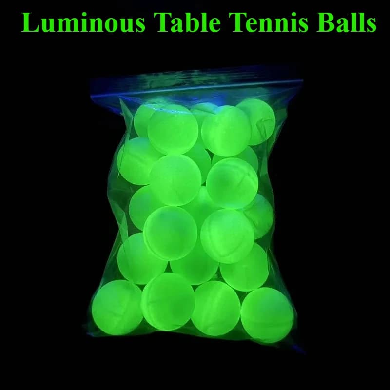 Luminous Table Tennis Balls ABS New Material 40mm+ Glow In The Dark Ping Pong Balls Durable Tennis Balls For Entertainment