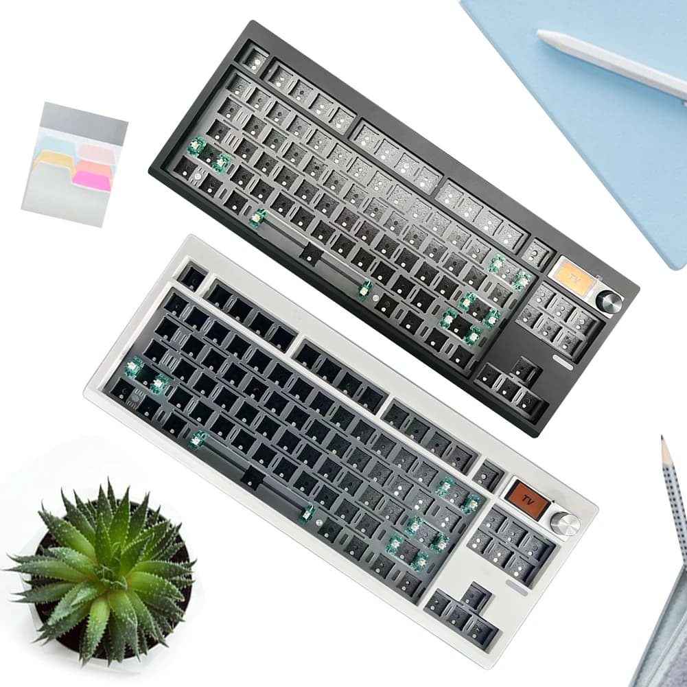 Kit Tastiera Meccanica GMK87, Tastiera Ergonomica Compatibile Bluetooth/2.4Ghz/Type-C per Gaming ESports e Ufficio