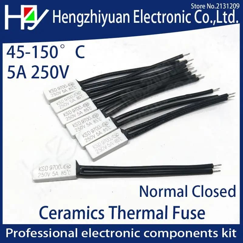 Termostato di Protezione Termica Fusibili KSD9700 250V 5A 10A 45C 50C 55C 60C 65C 70C 75C 80C 85C 90C 95C 100C 110C 115C 125C 140C N/C
