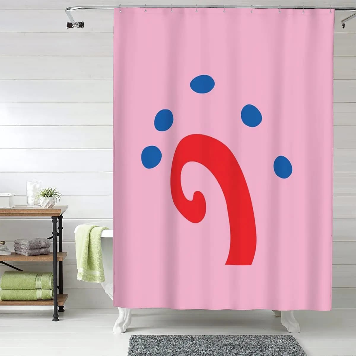 Tenda da doccia Gary The Snail, tende da bagno impermeabili in poliestere con ganci