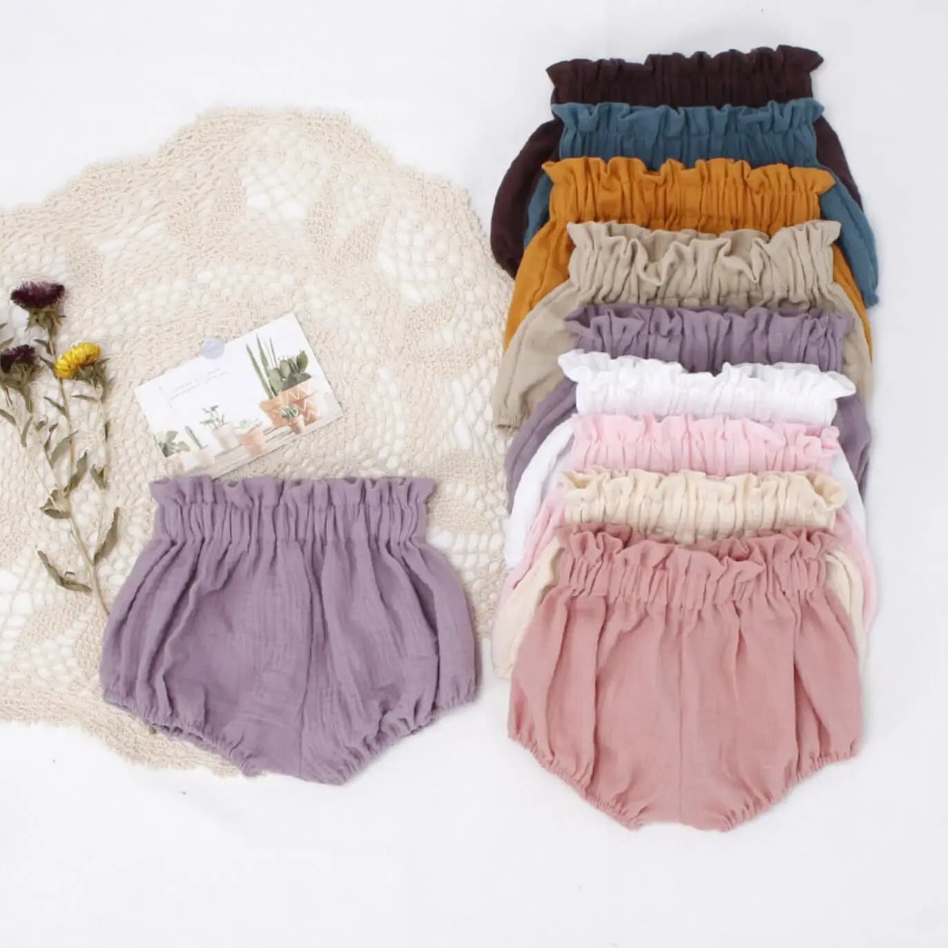Adorabili pantaloncini per ragazzini e ragazze estivi morbidi e traspiranti in cotone musulmano per bambini Bloomers elastici in vita per bambini