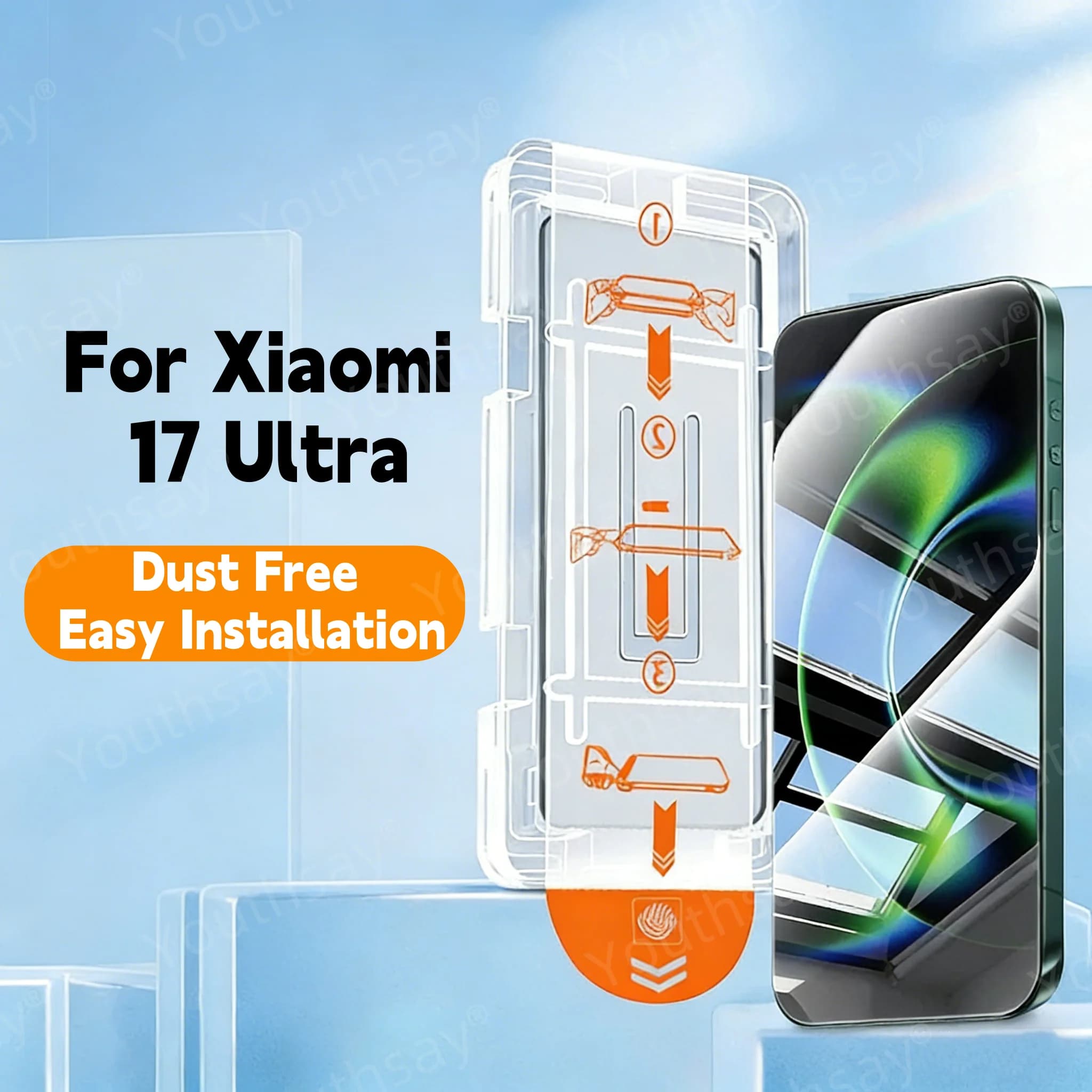 Tempered Glass Protective Film for Xiaomi 17 Ultra, Easy Installation Without Powder