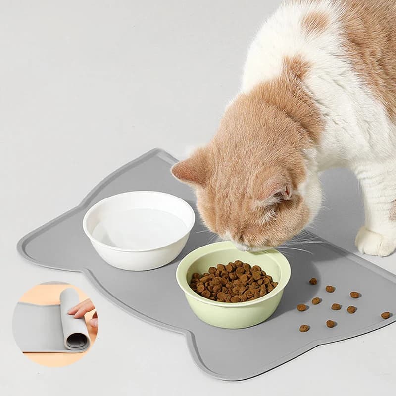Food Silicone cat mat Anti-sporco Dog and cat bowl mats easy to clean Waterproof and leakproof anti-slip mat Product for pets