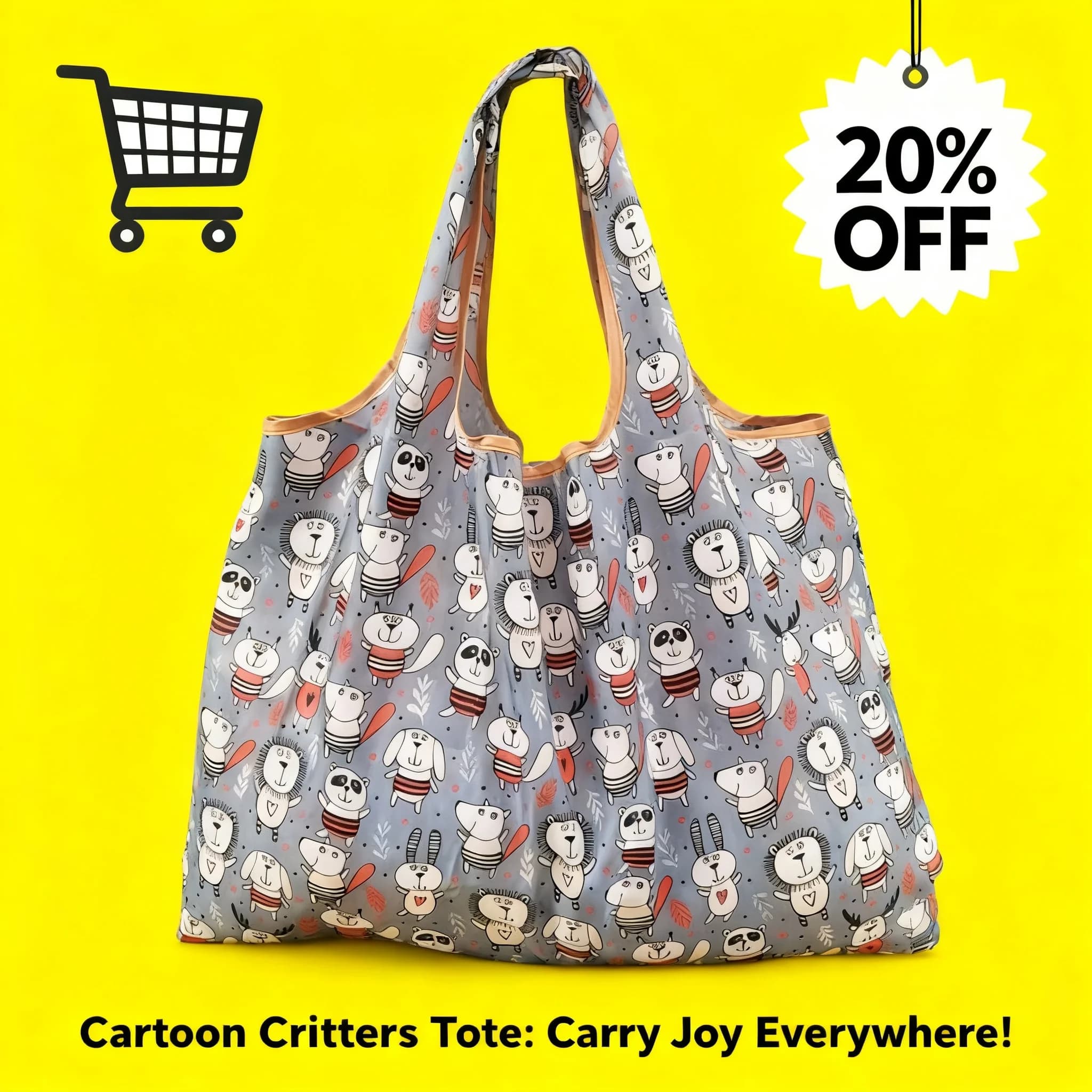 Folding Eco Shopping Bag Large Cartoon Portable Japanese Handbag Mini Travel Tote Steampunk