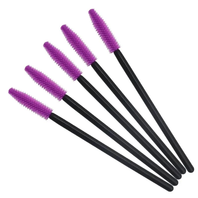 Set di 50 Spazzole in Silicone per Sopracciglia e Ciglia, Applicatori per Mascara, Strumenti per Trucco ed Extension Ciglia