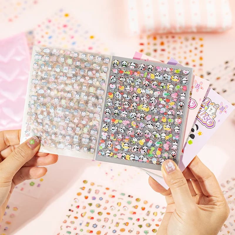 32 Fogli/Confezione Mini Adesivi Dopamina per Scrapbooking, Art Journal Fai da Te, Decorazione per Cover Telefono, Planner, Quaderni, Forniture Regalo