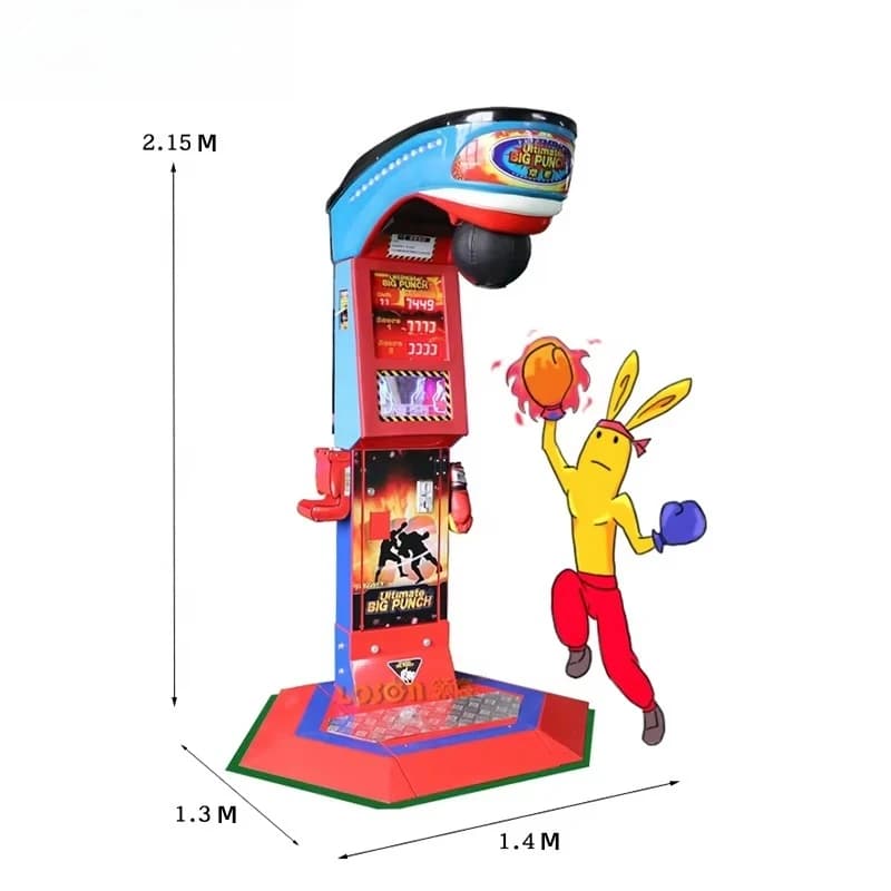 Boxing Arcade Machine Card Payment Punching Bag Kick Vending Training Punching Electronic Boxing Arcade Gaming Custom