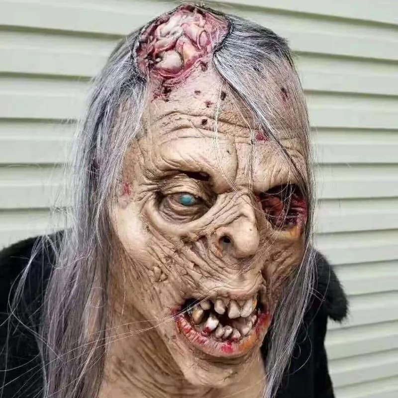 Halloween Zombie Spaventoso Maschera Palla per il trucco Fantasma Casa Camera Zombie Trick Prop