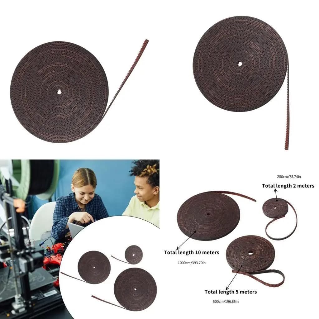 652F Precisioni Stampa Cintura temporizzazione aperta 3KC 6RF Belva in gomma non slip, denti rivestiti in tela, largo 6