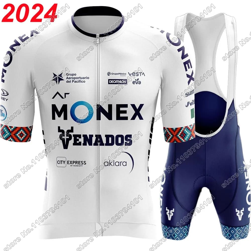 Maglia da ciclismo Pro Race Ar-Monex 2024 Set Abbigliamento Messico Camicia da bicicletta a maniche corte Tuta da bici da strada Pantaloncini da MTB Maillot
