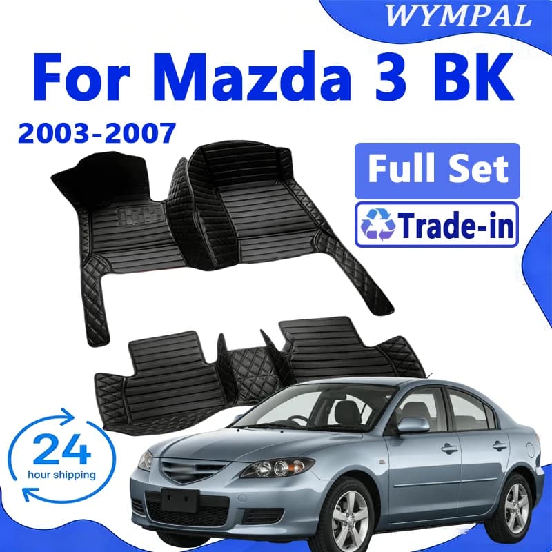 Custom Auto Car Mats for Mazda 3 BK 2003 2004 2005 2006 2007 Auto Luxury Leather Women Mats Auto Full Cover