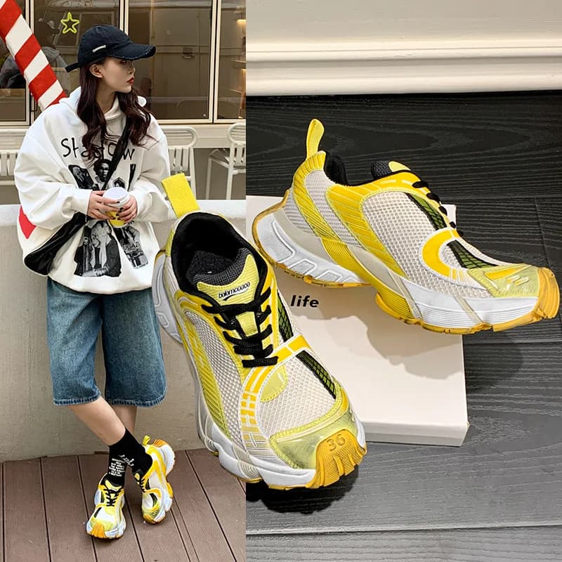 New men's and women's mesh breathable running shoes, high-quality couples increase anti-slip sports casual shoes, women's shoes