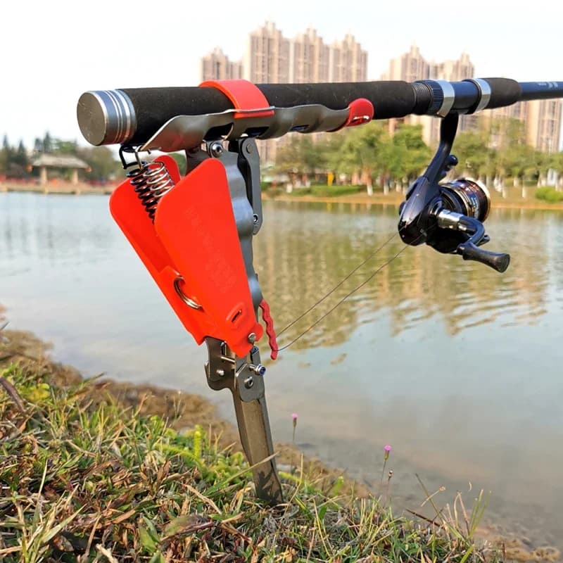 1 piece automatic fishing rod with protective cover - Double spring automatic pop mechanism for fresh and salt water fishing