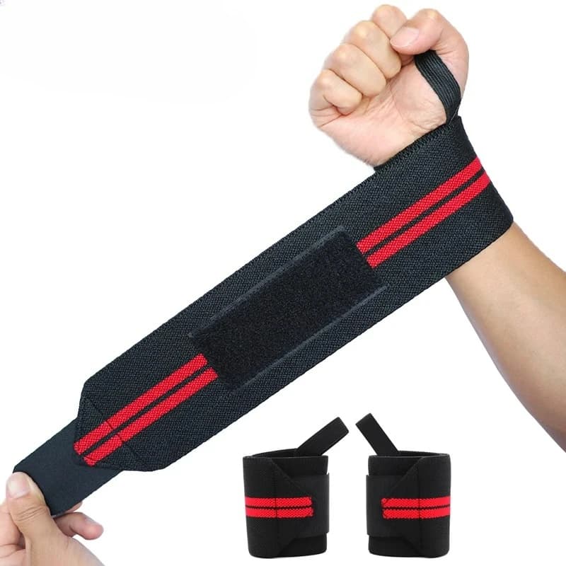 1 paio di bende regolabili braccialetti per sollevamento pesi protezione per il polso supporto per tutore sportivo professionale grigio