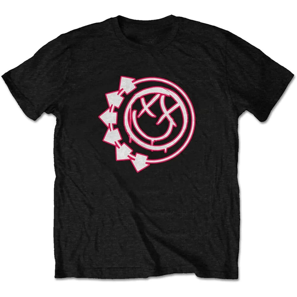 2026 Neon Line Graffiti Smiley Arrow Symbol Graphic T‑Shirt Men Women Punk Street Art Print Casual Rock Style Unisex Short