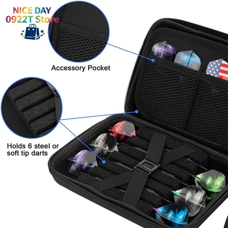 Dart Case Holder Bag For 12 Pcs Steel And Soft Tip Darts Set, Storage Organizer Holds 12 Darts And Tips (Cases Only)@#X