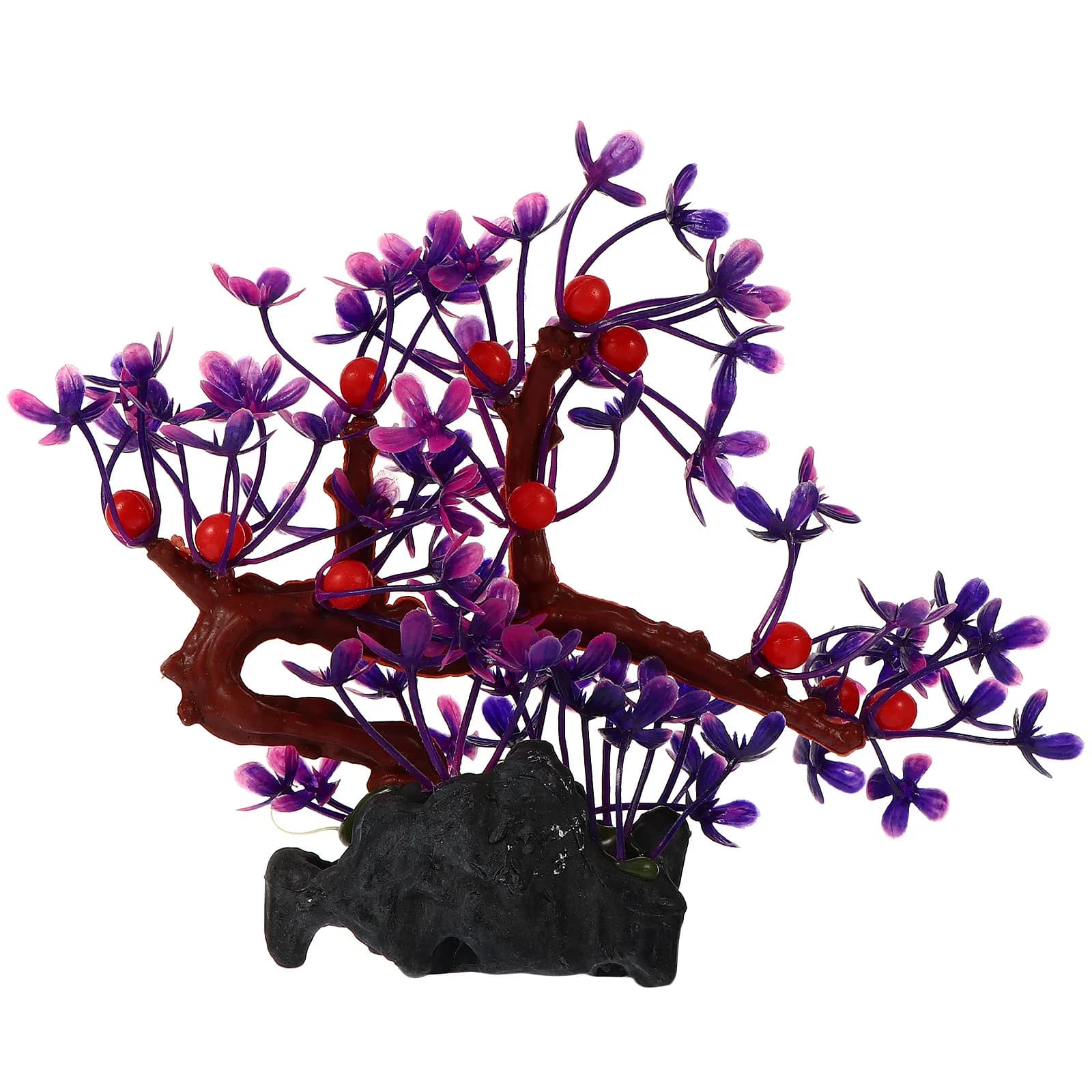 Ornament for Premium Aquarium: Realistic Artificial Plant in Resin, Water Resistant and Does Not Fade, Decoration for Fish Trays
