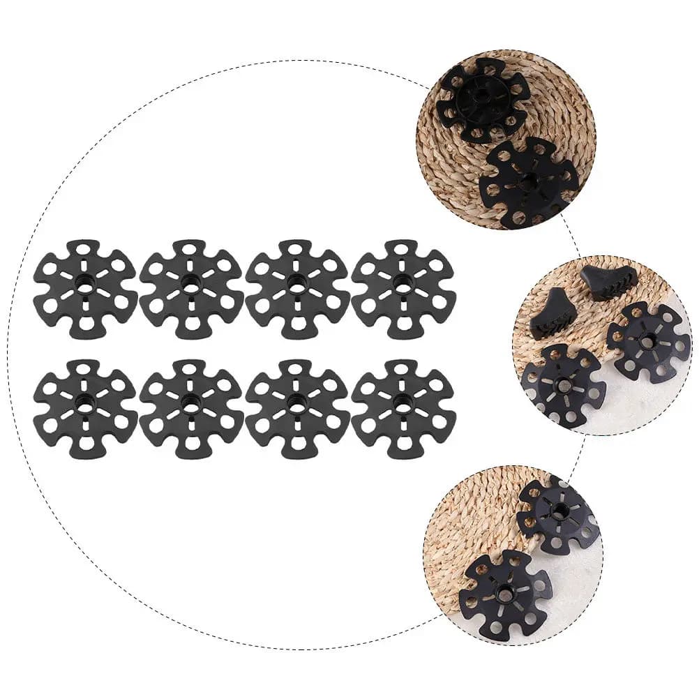 8 Pieces Trekking Sticks Accessories for Snowflake, Snowflake Spare Parts for Hiking Sticks, Fan and Ski Walking Sticks