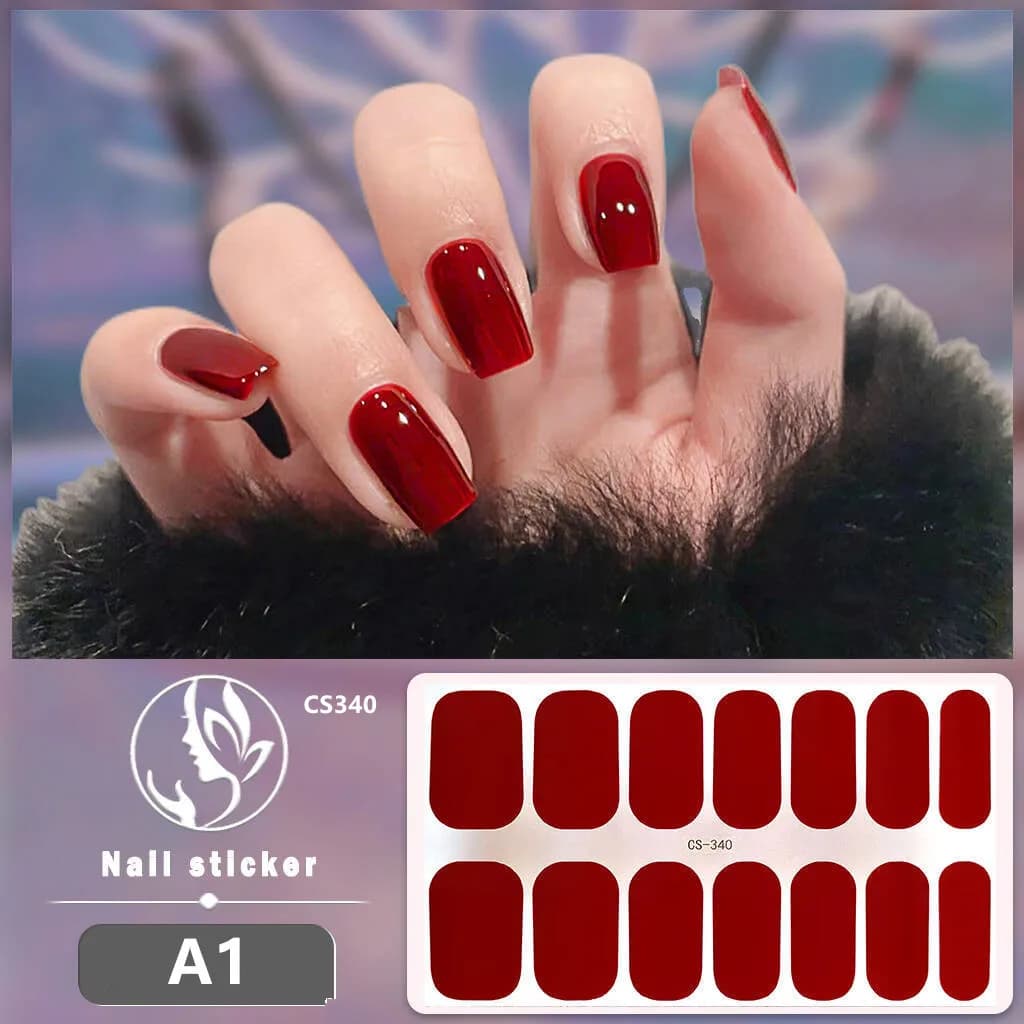 Adesivi per unghie a copertura totale Decorazione per unghie con smalto per unghie alla moda Adesivo per nail art autoadesivo con glitter scintillanti