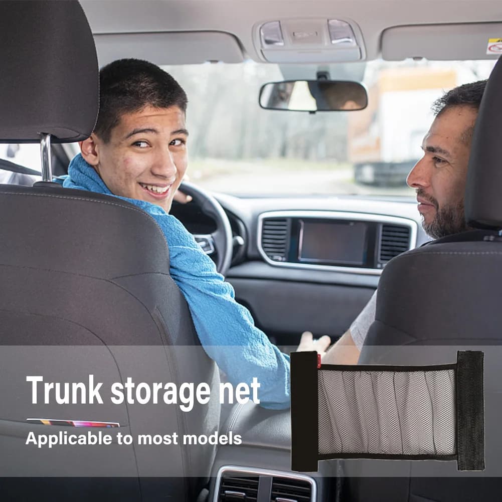 Rete elastica per sedile Borsa per schienale per sedile posteriore per auto Organizzatore per bagagliaio posteriore Rete per bagagliaio Organizzatore elastico per sedile Accessori interni auto