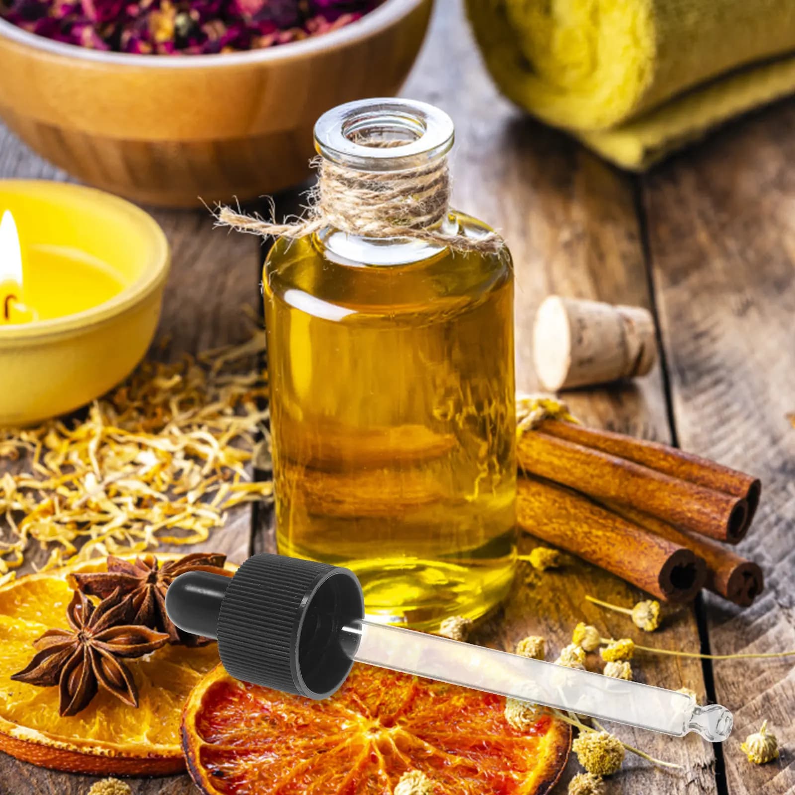 12 Pezzi Flaconi Contagocce in Vetro Trasparente con Pompetta in Gomma Nera per Oli Essenziali, Skincare, Trucco, Viaggi, Uso Esterno, Sigillati Anti-Goccia