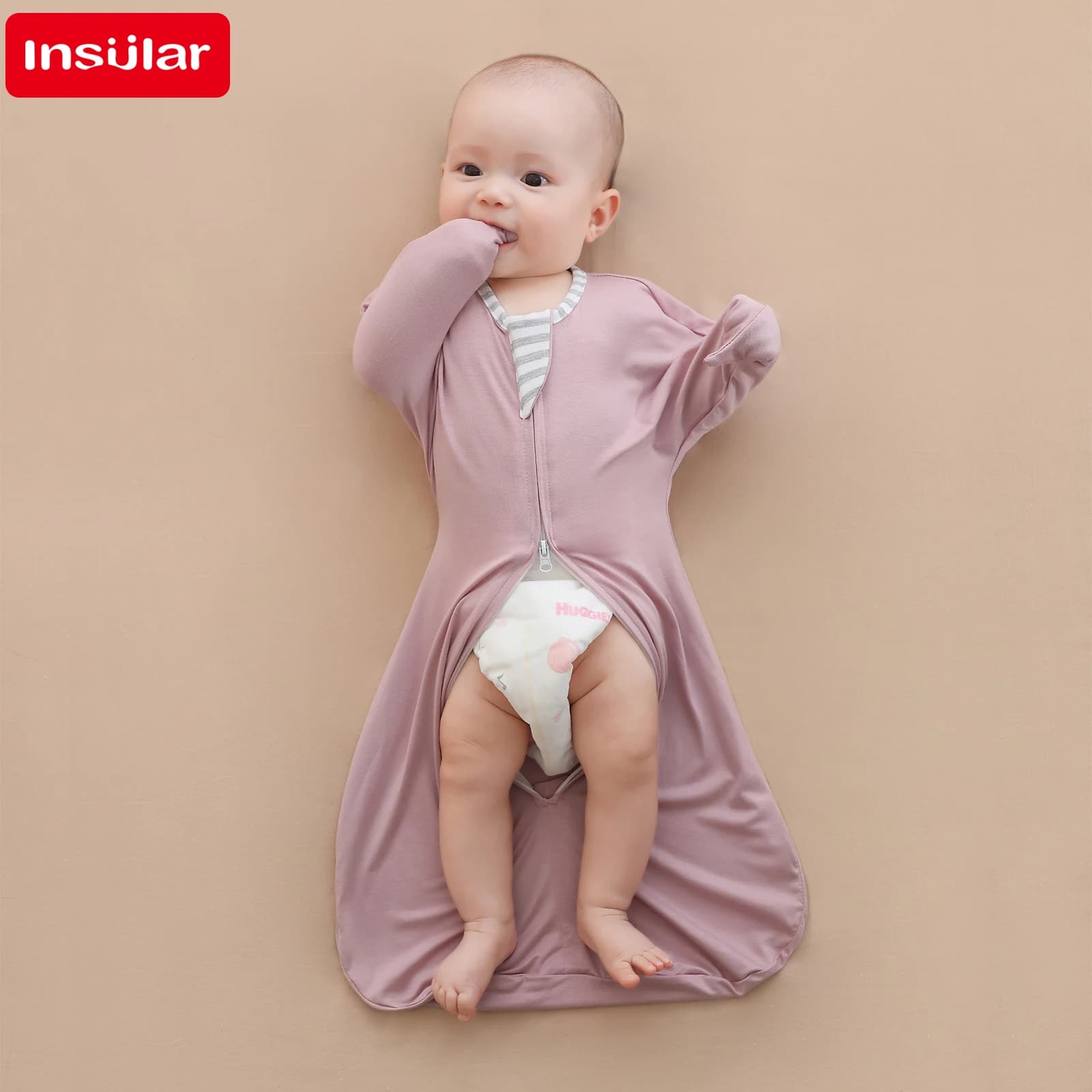 INSOLARI sleeping bags for infants in modal high rebound Anti-warms Nightwear in style made shockproof for a comfortable rest