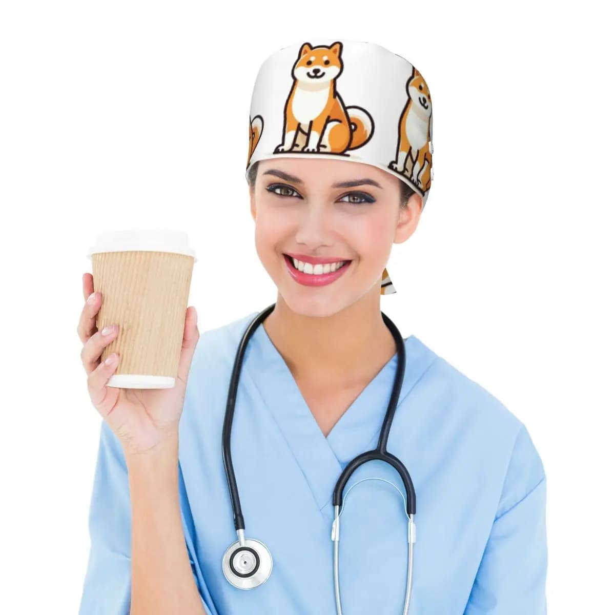 Shiba Inu_ A Comprehensive Guide Scrub Hat Doctor Working Surgical Cap Unisex Adjustable Nursing Caps for Dentist