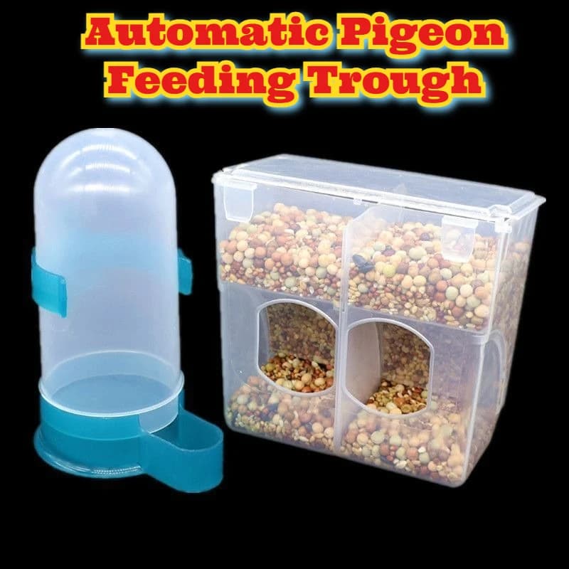 Alimentatore automatico per piccioni Dispenser per alimenti anti-fuoriuscita Contenitore per gabbia per colomba Carne Piccione Allevamento Alimentatore per pollame Forniture per piccioni da corsa