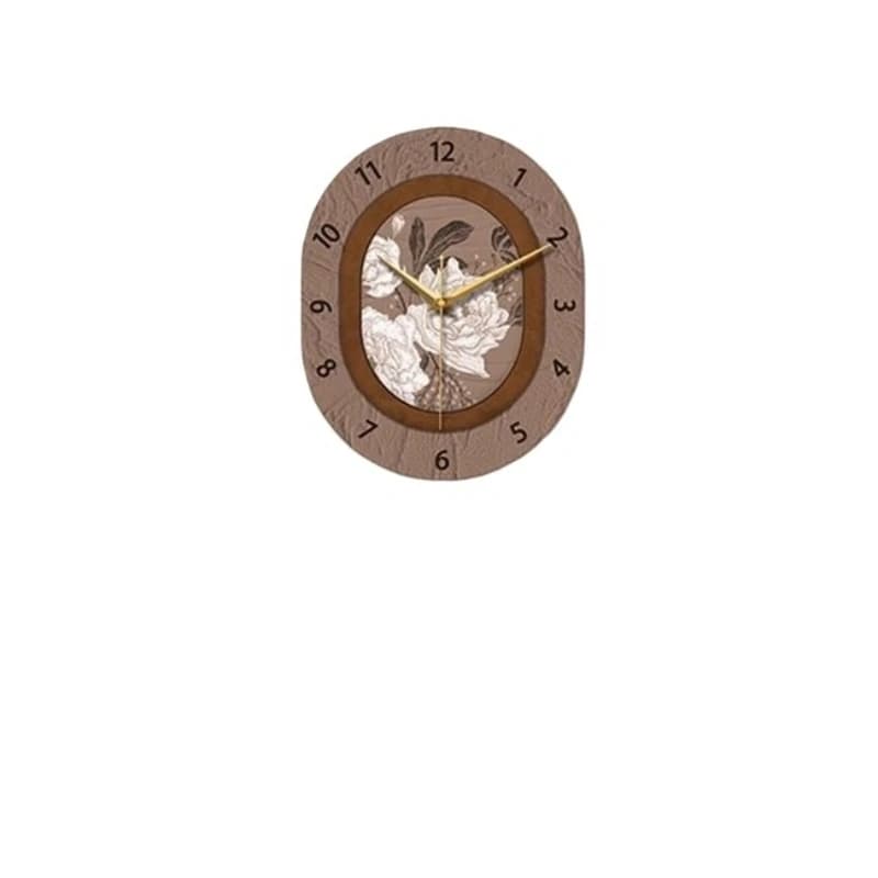 Restaurant clock hanging painting retro nostalgic medieval French style living room aisle decorative painting wall clock