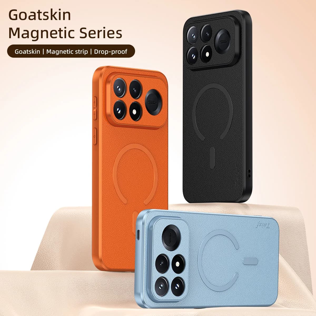 For Xiaomi POCO F9 Ultra Case Luxury PU Leather Skin Magnetic MagSafe Protective Back Cover Case For POCO F9 Pro Phone Shell