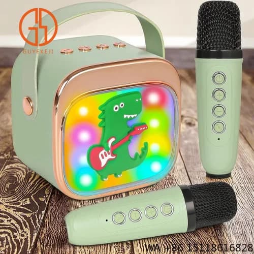 Portable Family Karaoke Machine Interactive Kids Microphone Toys Wireless Speaker With Mic Songs for Mini Kids Karaoke Machine