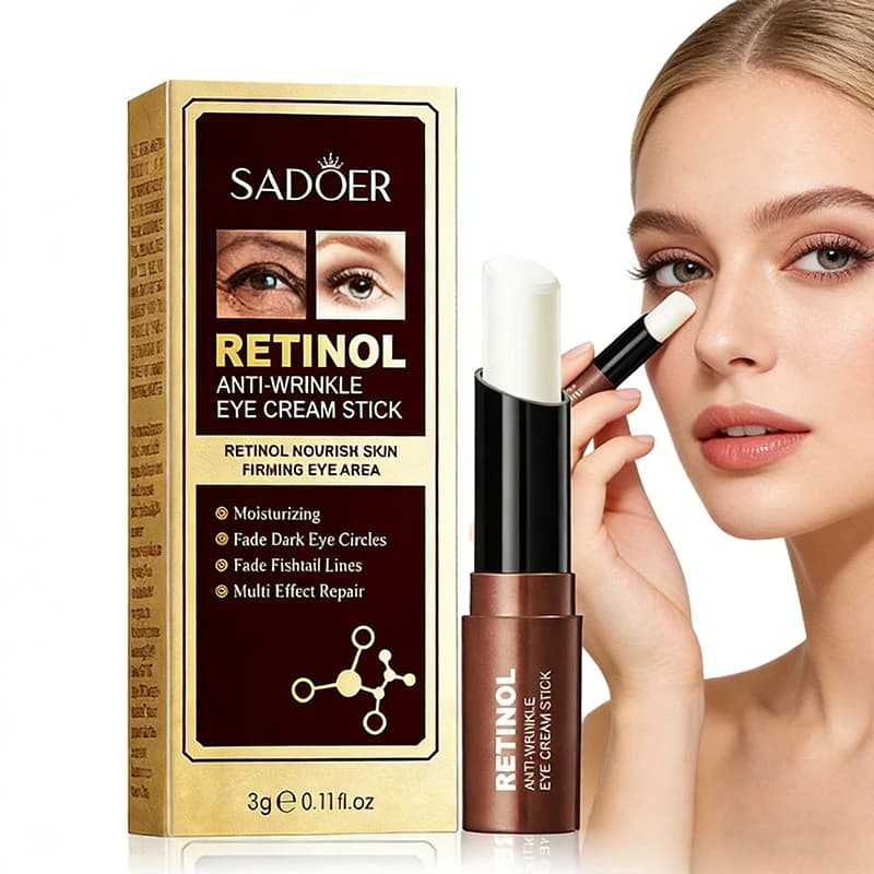 SADOER Crema per gli occhi al retinolo Stick Anti occhiaie sotto gli occhi Crema idratante rassodante per gli occhi Prodotti per la cura della pelle degli occhi