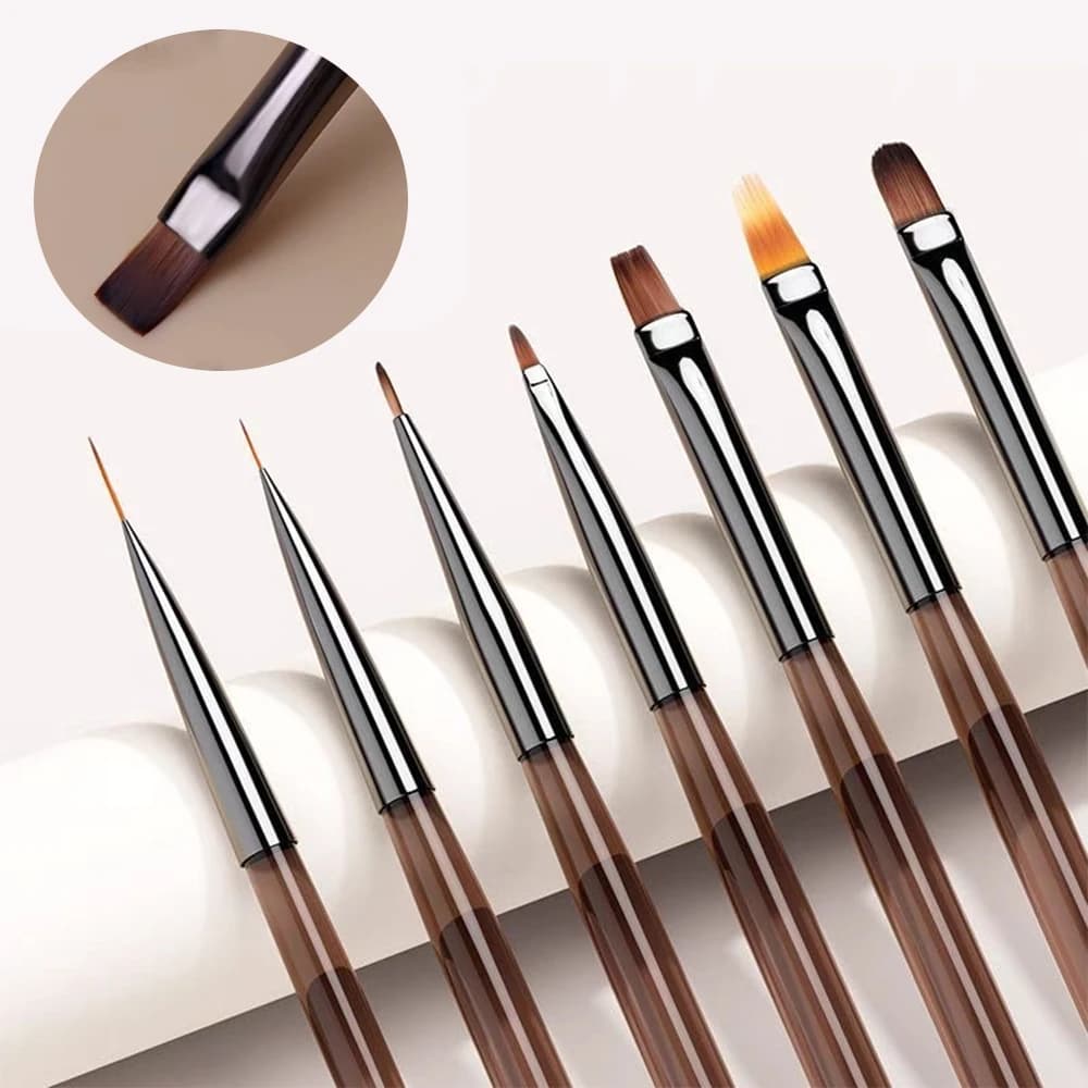 9 pezzi set di pennelli professionali per nail art, penna da disegno, strumento per pittura, estensione delle unghie, pennello per gel, gel UV, pennello per smalto, strumento per manicure