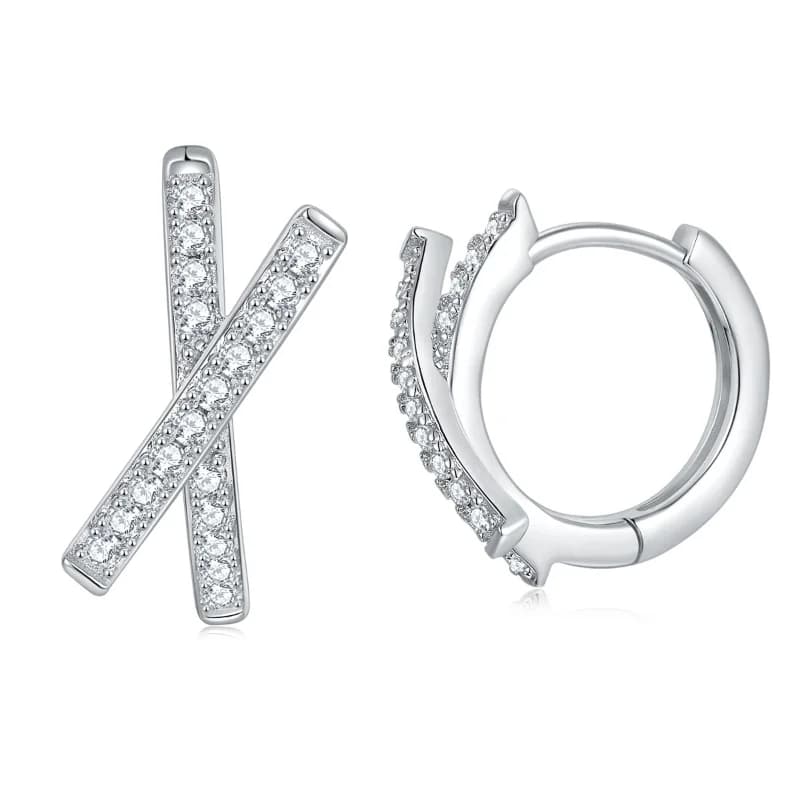 Orecchini pendenti con lettera di diamanti Moissanite in argento sterling S925, regalo di fidanzamento da donna