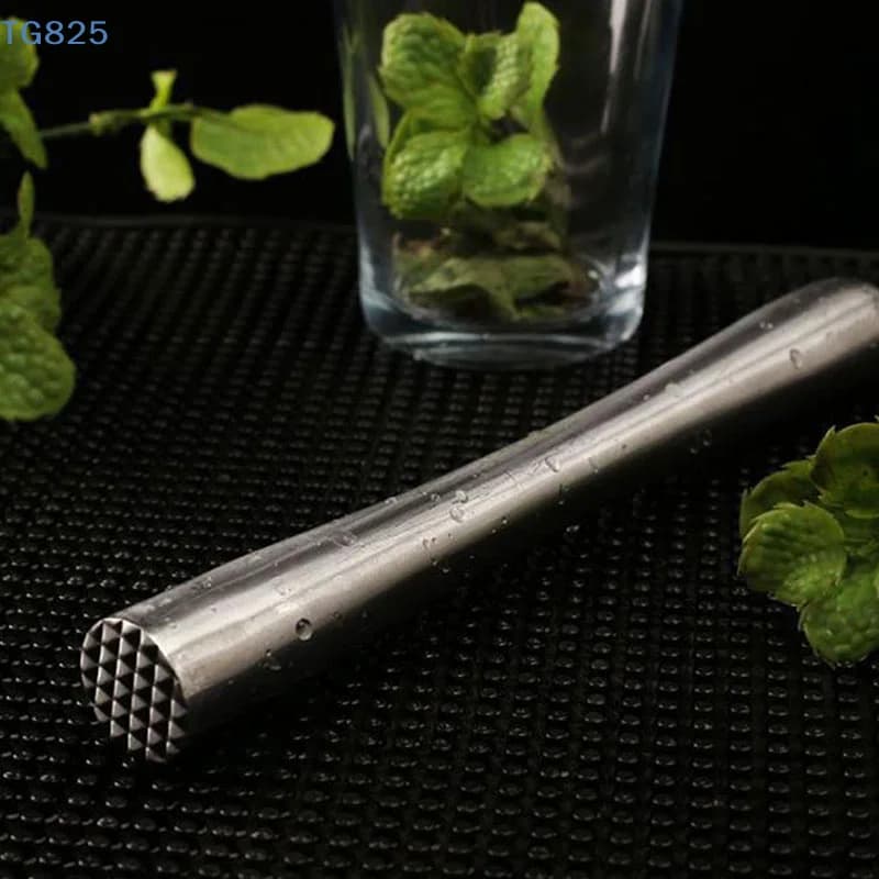 【AN】【AN】Stainless Steel Wine Mixing Stick Cocktail Shaker With Crushing Hammer DIY Drink Fruit Muddler Crushed Ice Tool