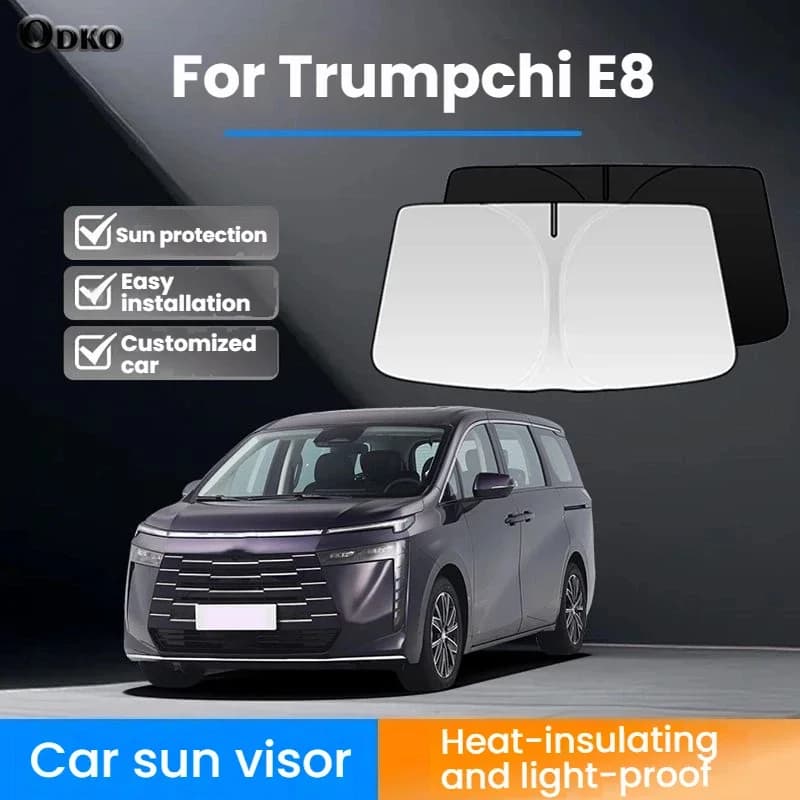 Accessori Interni per Trumpchi E8, Parasole Personalizzato per Parabrezza Anteriore, Protezione UV, Isolamento Termico