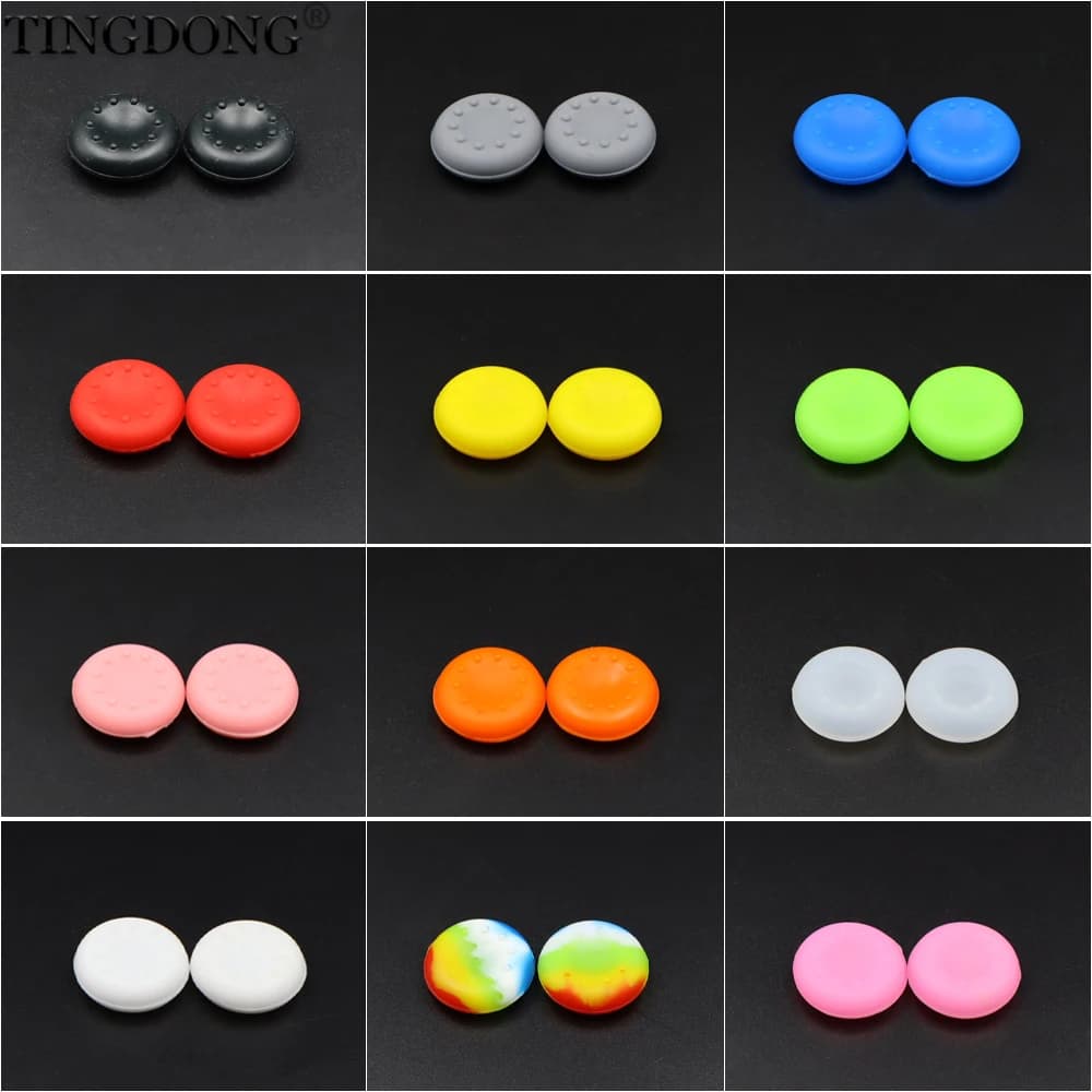 2Pcs Handheld Joystick Silicone Cap For PS4 & For Xbox One Game Controller Thumb Grip Set Analog Stick Cap