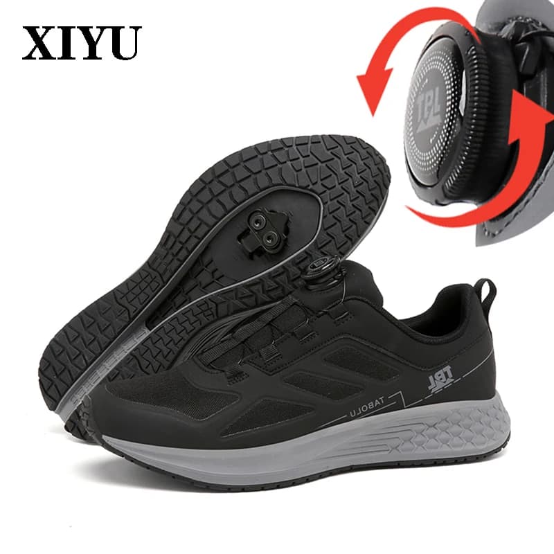 XIYU Scarpe da ciclismo da uomo ultraleggere e comode da ciclismo all'aperto Mountain Bike Scarpe sportive da allenamento per competizioni di biciclette