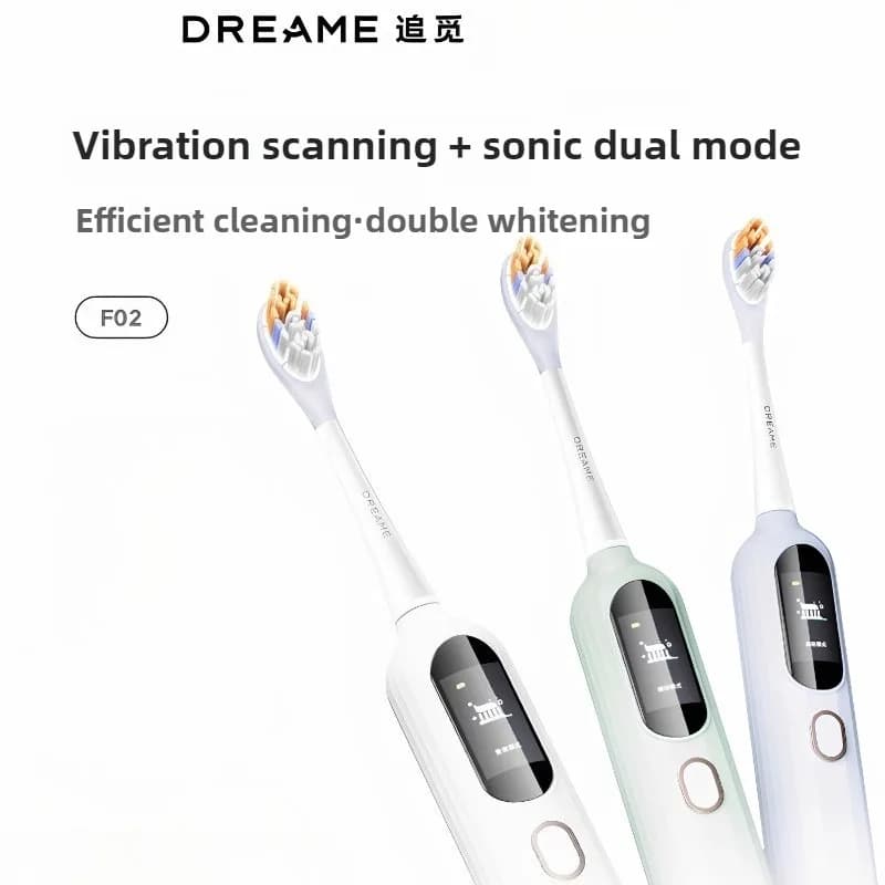 DREAME spazzolino elettrico Sonic Vibration impermeabile Setole morbide per uomo e donna per adulti serie F02