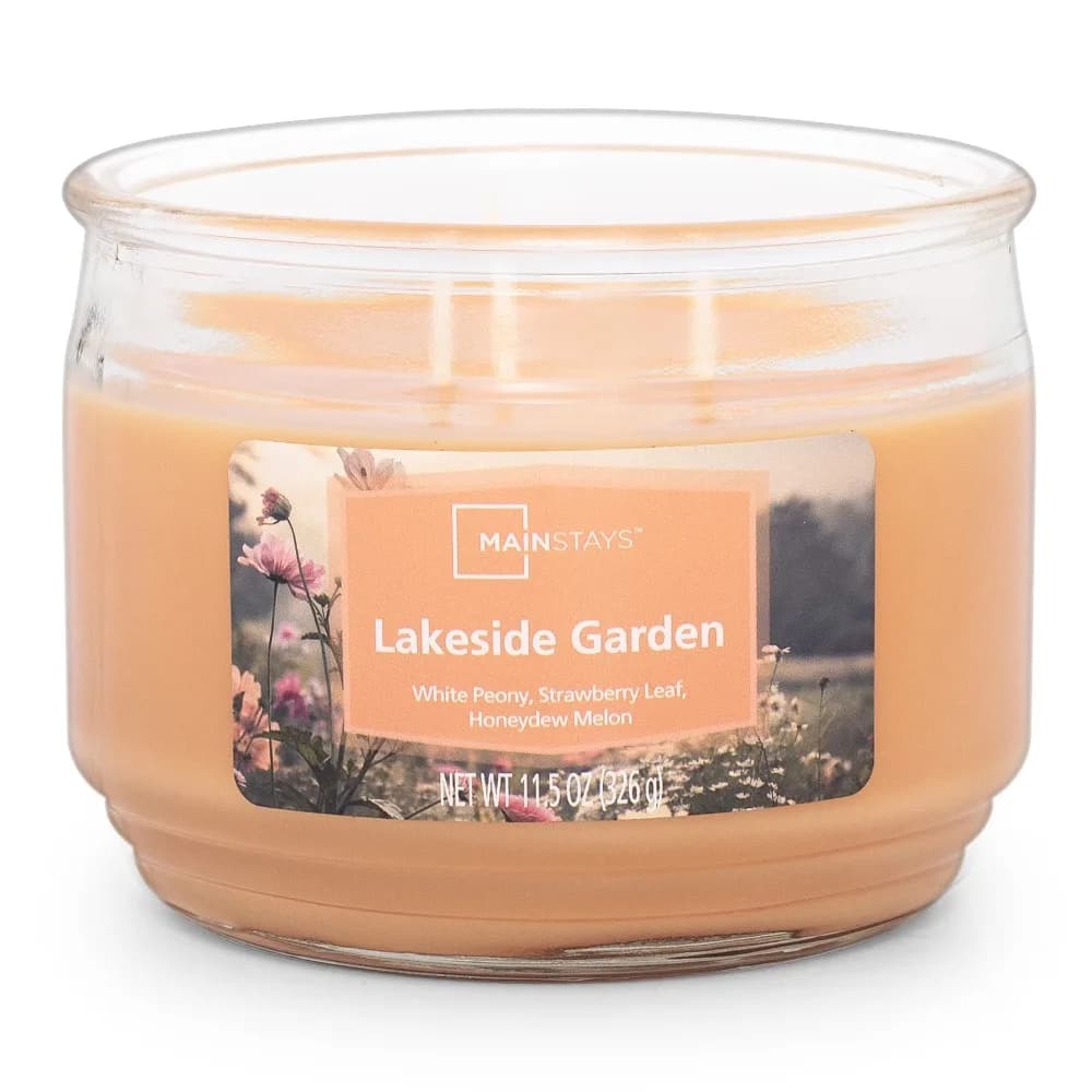 Long Lasting Scented Jar Candle for Home Fragrance Aromatherapy Relaxation 11.5 oz Lakeside Garden