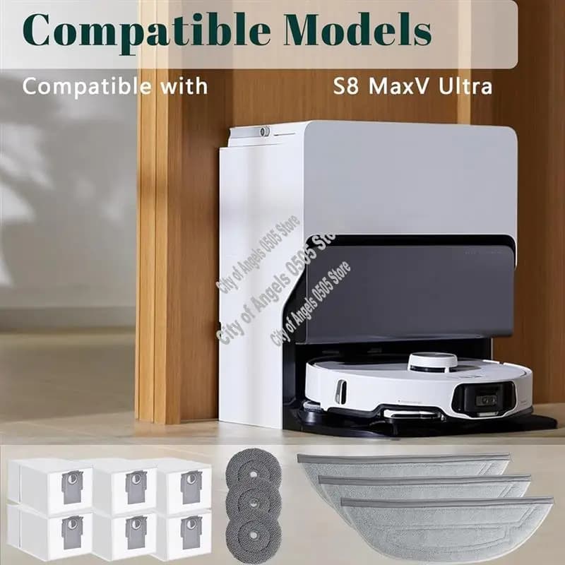COFA-Per Roborock S8 Maxv Ultra, Parti di ricambio Sacchetti per la polvere Mop Mop Pad Pad Kit di accessori per aspirapolvere robot
