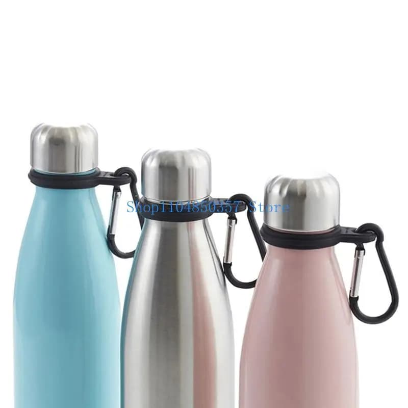 652F Silicone Hanging Buckle Secure Water Bottle Holder with Carabiner Belt Clip