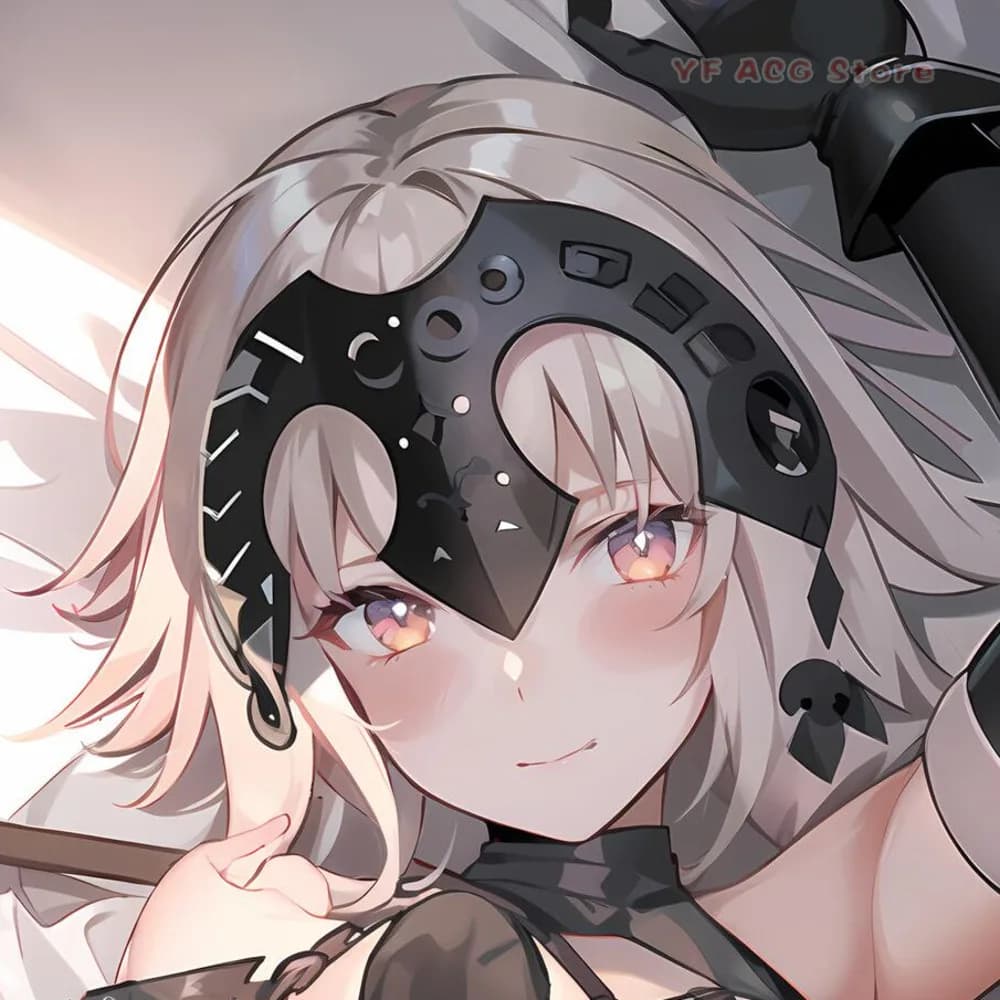 Fate Grand Order FGO Giovanna d'Arco Otaku Dakimakura Cover Federa per Cuscino a Corpo Intero Stampa Fronte-Retro Decorazione Artistica per Casa e Camera da Letto Regalo