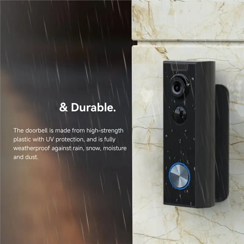 Y42A-Wireless,Video Doorbell Camera With Chime, 2-Way Audio, Instant Alert, Human Detection, Night Vision, 2.4G Wi-Fi