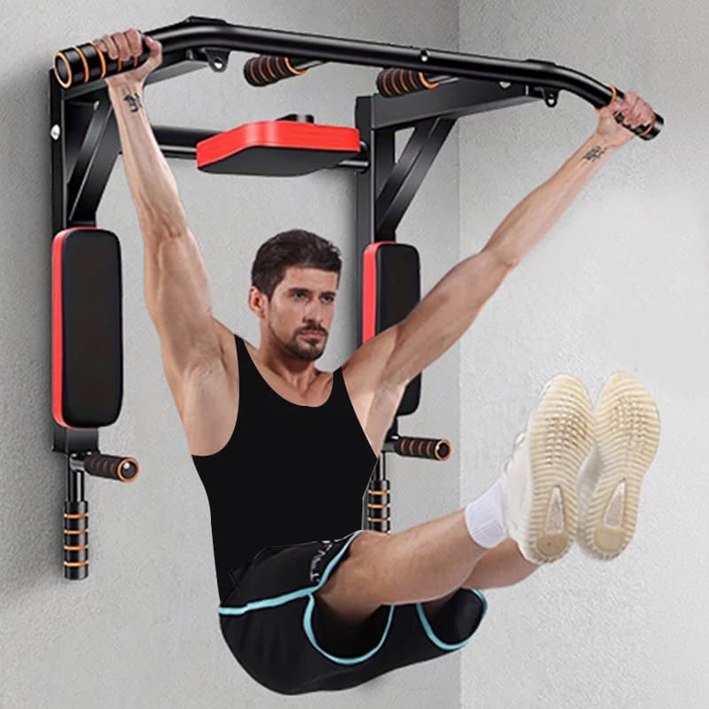 Multifunctional pull-up bar mounted on the wall, the pull-up bar upwards is used for indoor gym workouts, pull-up fitness support.
